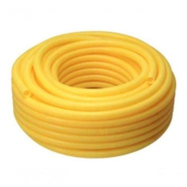 Imagem de Conduíte Corrugado 1 Polegada 50mts para Instalação Elétrica de Baixa Tensão Flexível Amarelo Higipack