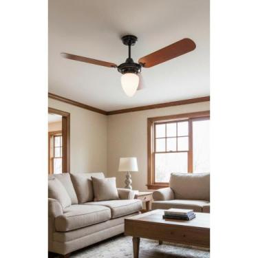 Imagem de Ventilador Teto Mogno 95cm Preto Silencioso Potente - Congratulations 