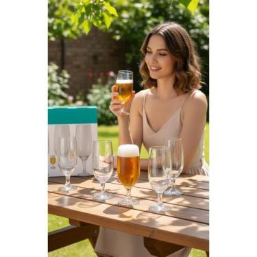 Imagem de Taça Cerveja Pokal 300ml Elegante 6 Peças Cristal Clara - Congratulati