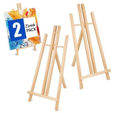 Imagem de ESRICH 2 cavaletes de mesa de madeira de 43 cm para pintura