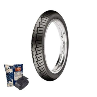 Imagem de Kit pneu maggion moto street winner 80/100-14 (t) + câmara gulfair 80/