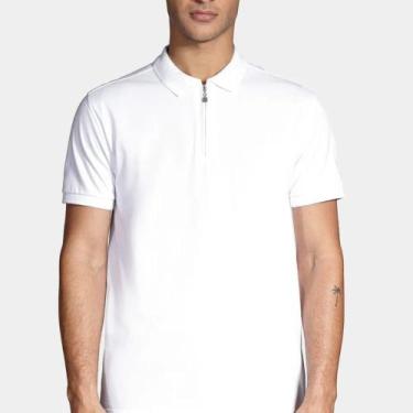 Imagem de Polo Aramis Piquet Zíper Original, Branco, G