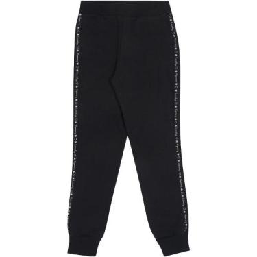 Imagem de Calça Moletom Infantil Menina Pulla Bulla Ref. 47413, Preto, 4