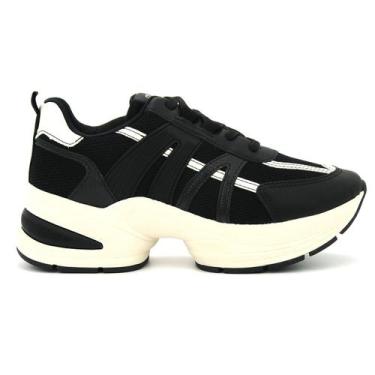 Imagem de Tênis Ramarim Original Plataforma Cadarço Moda Feminino 101, 37, Preto