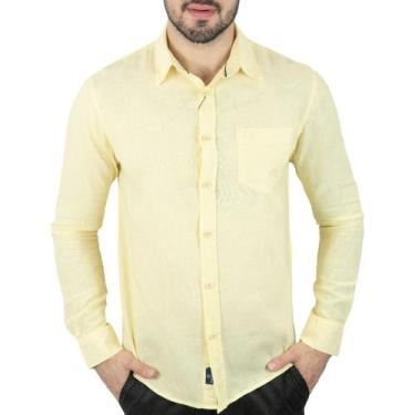 Imagem de Camisa Linho VersatiOld Amarela, Amarelo, GG