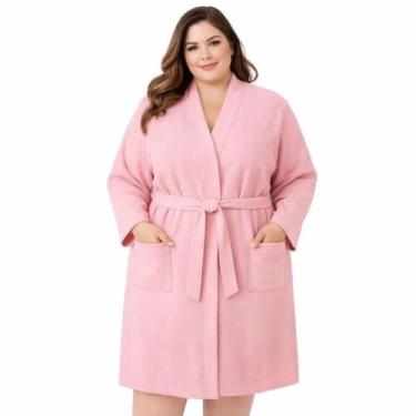 Imagem de Roupão Banho Unissex Feminino Masculino Adulto Plus Size Xgg - Kolin E