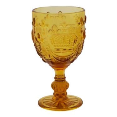 Imagem de Conjunto 6 Taças De Vinho Ambar Design De Coroa Em Relevo - LUXdécor C
