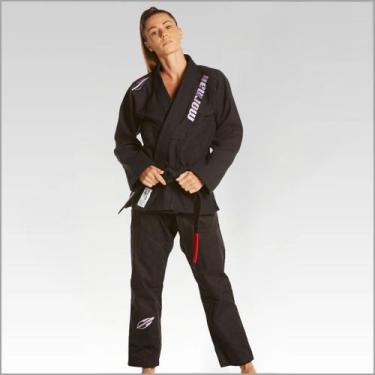 Imagem de Kimono Preto com Roxo PERFEITO para Jiu Jitsu  Feminino Ocean Mormaii,