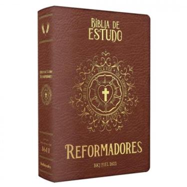 Imagem de Biblia de estudo reformadores - bkj luxo marrom - BV