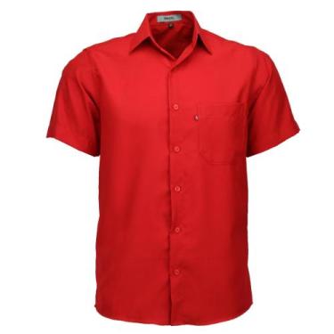 Imagem de Camisa Social Amil Masculina Microleve Clássica Manga Curta Não Amassa