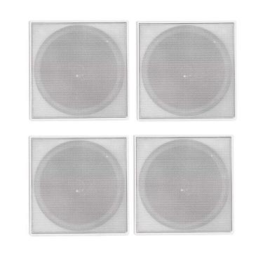Imagem de COMP Kit Quatro Arandelas Quadradas Brancas Ativas Tweeter 70W 8Ohms B