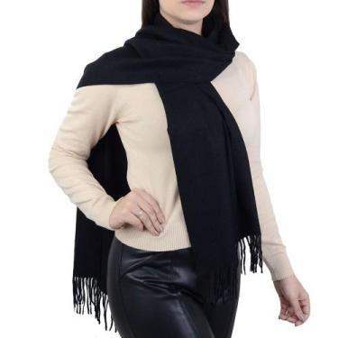 Imagem de Cachecol Feminino Roubijoux Liso Preto
