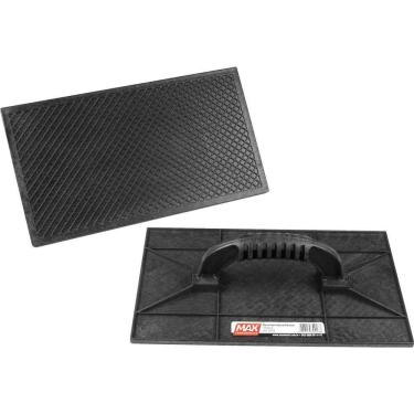 Imagem de Desempenadeira Plástica Estriada 3327173000 170mm X 300mm para Aplicar Massa e Nivelar Reboco Preto Max Ferramentas