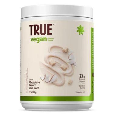 Imagem de True Vegan Proteina Vegetal 418g True Source, Chocolate Branco com Coc
