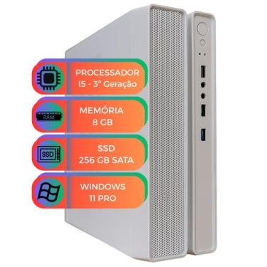 Imagem de Computador MultiPc Slim Branco i5 3ª Geração 8GB SSD 256GB Windows 11