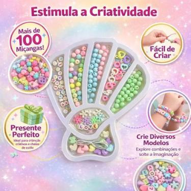 Imagem de Fábrica de Pulseiras Criativa com +100 Miçangas  Brinquedo Educativo e