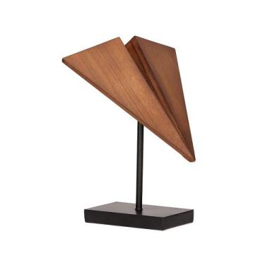 Imagem de Escultura Decorativa Avião em Madeira 29cm 19871 Mart