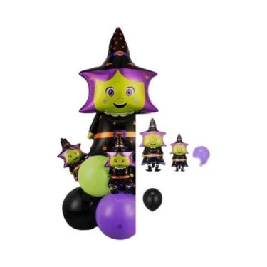 Imagem de Conjunto De Balões De Halloween 12/13 Peças Em Preto E Laranja, Látex,