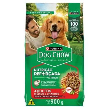 Imagem de Ração DOG CHOW para Cães Adultos Carne e Frango 900g