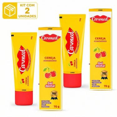 Imagem de Kit 2 Creme Dental Carmed Cereja Anti-cárie Cimed 70g