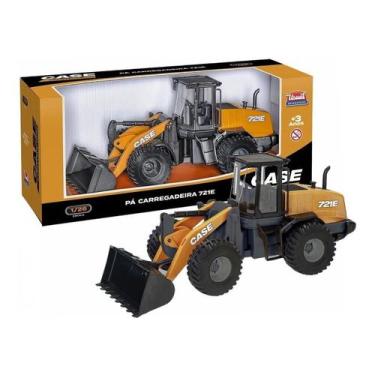 Imagem de Trator Case Pá Carregadeira De Brinquedo Miniatura - Usual - CASE Trat