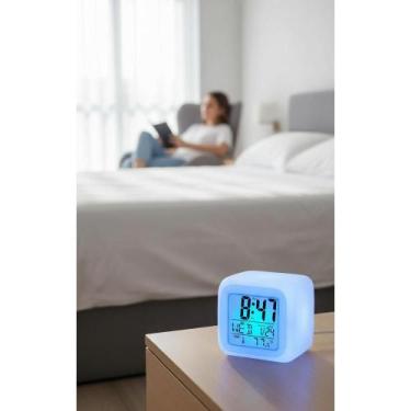 Imagem de Despertador Digital LED Colorido RGB - Toque Moderno - Congratulations