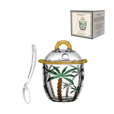 Imagem de Açucareiro c/ colher trancoso vidro colorido 220ml hauskraft