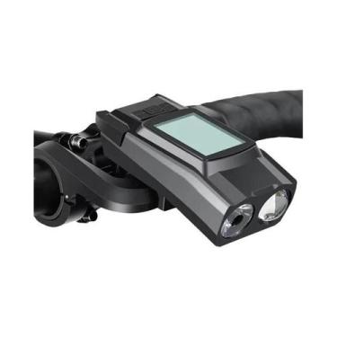Imagem de Lanterna Frontal Recarregável Para Bicicleta Com GPS, Velocímetro E Bu