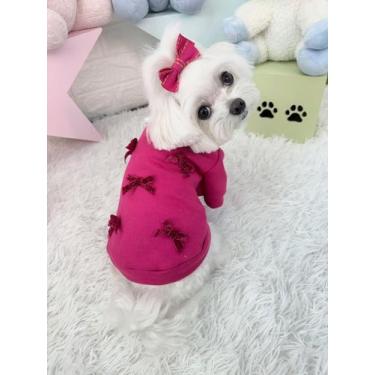 Imagem de Moletom Lacinhos Pink para cachorro e gato Tamanho:P - Simba Lovers, P
