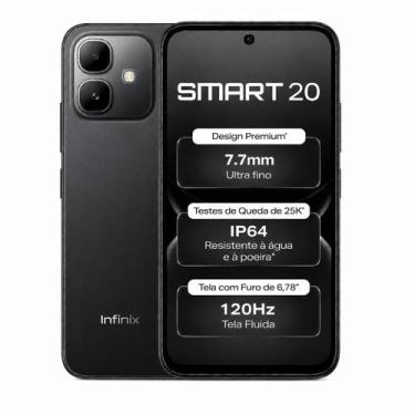Imagem de Smartphone Infinix Smart 20 128GB 4GB RAM Dual SIM NFC 4G Tela 6,78 12