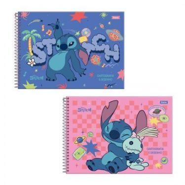 Imagem de Caderno espiral capa dura cartografia 80 folhas Stitch - Foroni
