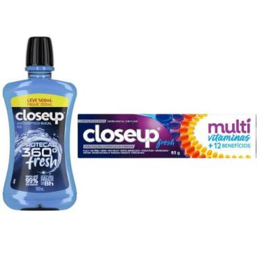 Imagem de Kit 1 Enxaguante Bucal Closeup Ice Proteção 360 Fresh Zero Álcool Leve