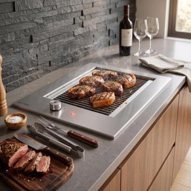 Imagem de Churrasqueira Grill Elétrica de Embutir Diamond Fine 50x40cm 2400W Tit