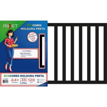 Imagem de Bloco para Educacao Artistica Moldura PTA A4 120G.35F.23X32C Pacote - 