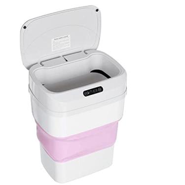 Imagem de Lixeira Com Sensor Automática Retrátil Higiênica Inteligente Cor:Rosa