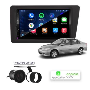Imagem de Kit Multimídia MP10 CarPlay e Android Auto Honda Civic 2005