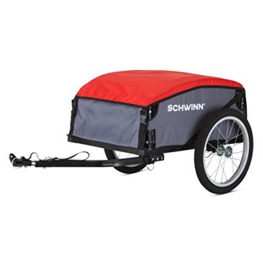 Imagem de Schwinn Day Tripper Cargo Bike Trailer, moldura dobrável, rodas de liberação rápida, Red/Grey