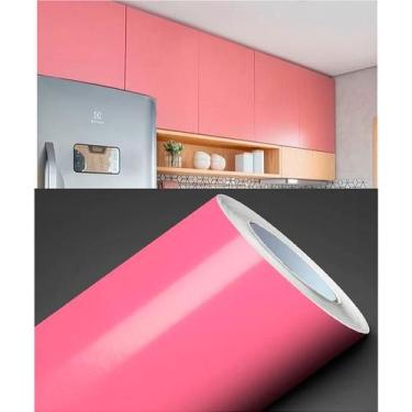 Imagem de Adesivo Para Envelopamento Geladeiras Móveis 4Mx50cm Rosa Bb - Create