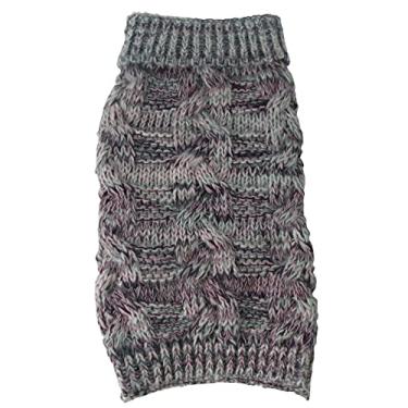 Imagem de Pet Life ® Suéter para animais de estimação Royal Bark – Suéter de malha pesada para cães com gola de tartaruga – Roupas de inverno para cães projetadas para manter o calor