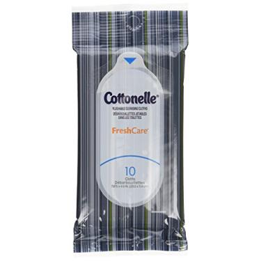 Imagem de Cottonelle Lenços umedecidos Fresh Care, pacote de viagem, 12 pacotes de viagem com 10 panos cada (120 ct)