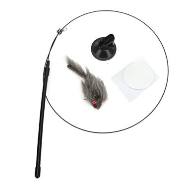 Imagem de 01 02 015 Penas engraçadas de gato, alívio da ansiedade, varinha de pena de gato, fio de aço para gatos, esquilo