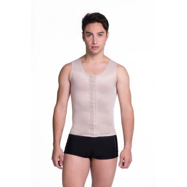 Imagem de Colete Modelador Slim Masculino Pós Cirúrgico Regata com Fecho Abertura Frontal Biobela