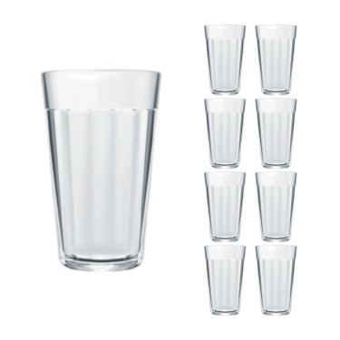 Imagem de Jogo 8 Copo Americano Long Drink 345ml Vidro Cerveja Nadir