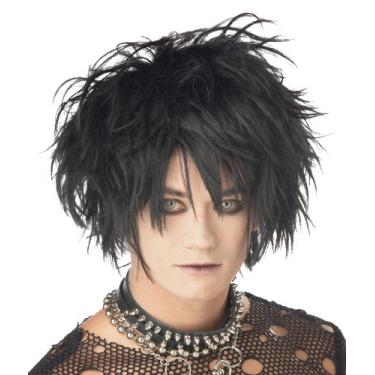 Imagem de California Costumes Peruca masculina Midnight Fiend, preta, tamanho único, Preto, tamanho nico
