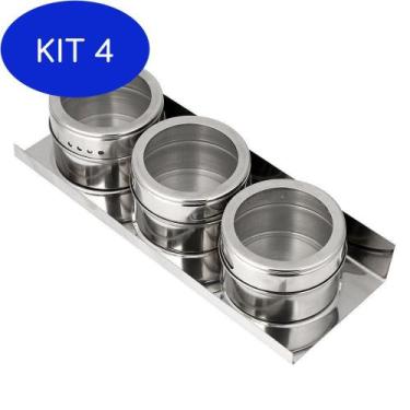 Imagem de Kit 4 Conjunto Porta Condimentos Temperos Especiarias - Hauskraft