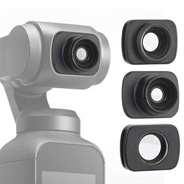 Imagem de Conjunto de filtros de 3 peças para Osmo, Micro-Wide Angular / Kit de kit de filtro de lente macro/olho de peixe 10X para câmera OSMO