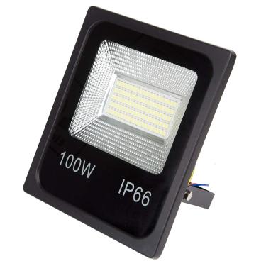 Imagem de Refletor Led 100w Slim Branco Frio Bivolt Prova D'água