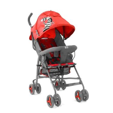 Imagem de Carrinho Bebê Guarda Chuva 6 à 36 meses Zebra Vermelho - Star Baby 