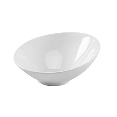 Imagem de Tigela de salada de frutas de cerâmica louça para casa tigela de sobremesa criativa tigelas de sopa de macarrão (tamanho: M/21,2 * 9,8 * 8,5 cm)