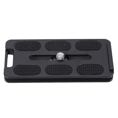 Imagem de Placa de liberação rápida de tripé de liga de alumínio profissional para câmera slr, placa de liberação de cabeça de bola universal com defletor antigiro/almofada de borracha/grampo para montagem arca